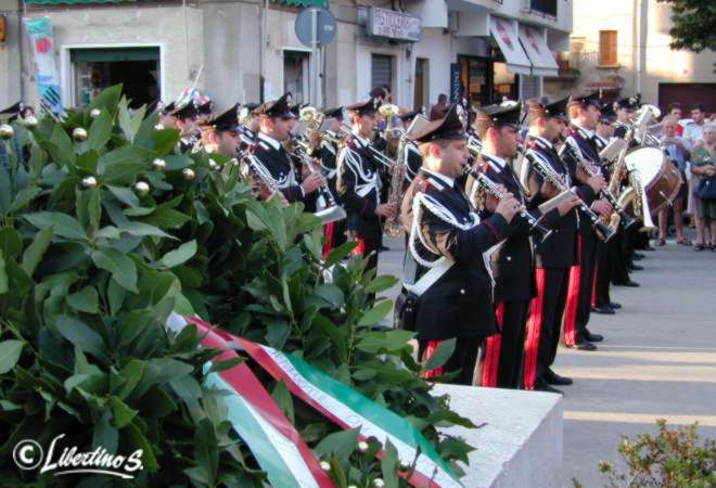 L'esibizione della fanfara del 12 Battaglione 'Sicilia' (foto Salvatore Libertino)