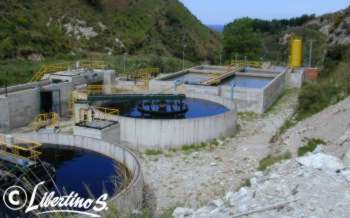 Depuratore esistente tra le colline in contrada La Grazia